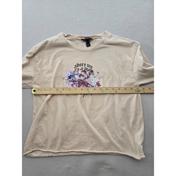 Forever21 Adore Me Sweater Top Womens Small Beige Crew Neck Long Sleeve Pullover - Picture 3 of 12